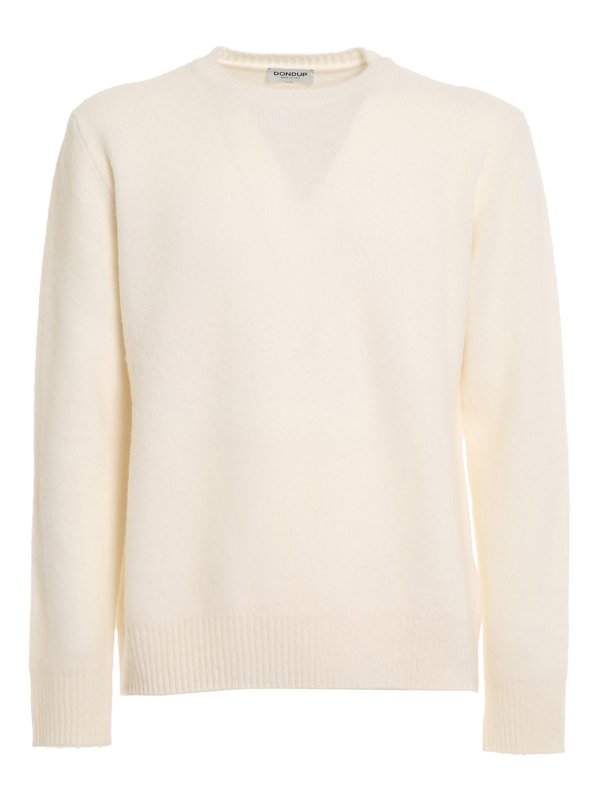 DONDUP: Pull col rond - Pull Col Rond - Blanc