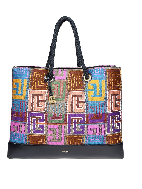 Balmain: totes bags - Monogram tote