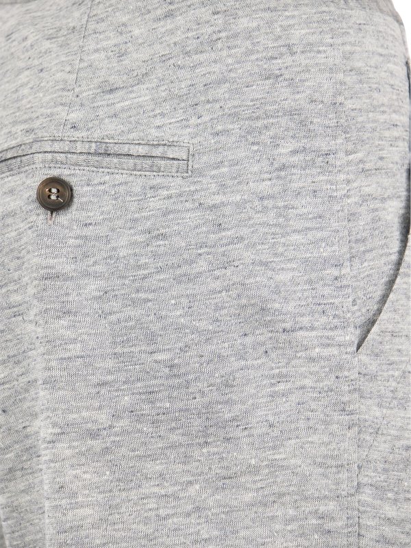 Linen and silk track pants shop online: BRUNELLO CUCINELLI