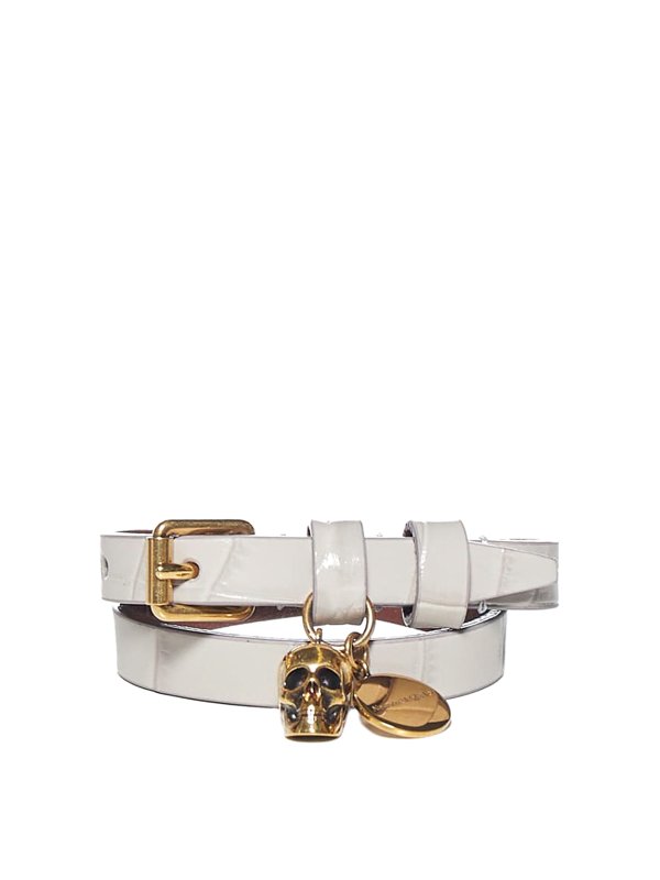 ALEXANDER MCQUEEN: Bracelets & Bangles - Double wrap Skull bracelet