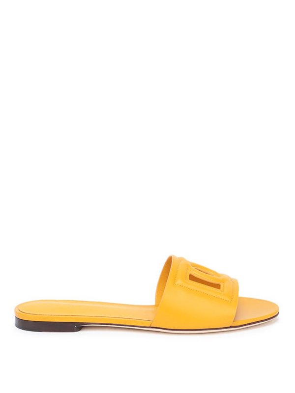 DOLCE & GABBANA: sandals - Embossed logo sandals