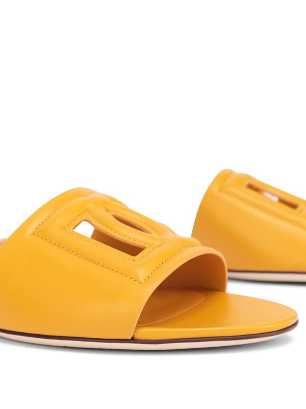 Embossed logo sandals shop online: DOLCE & GABBANA