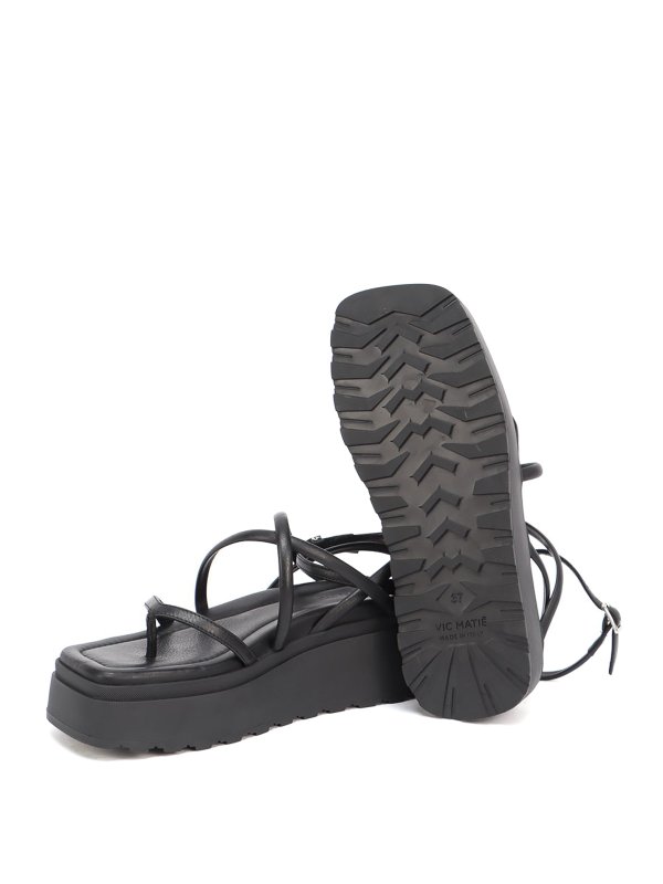 Velvet platform sandals shop online: Vic Matiè