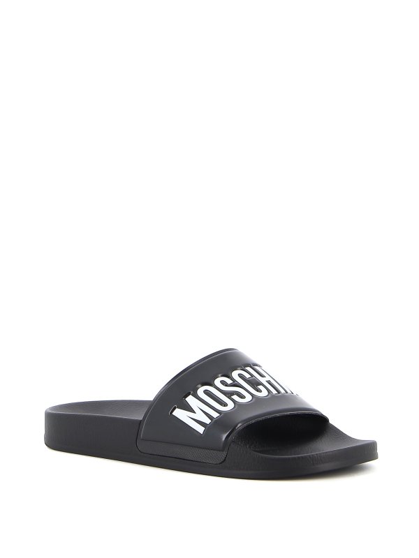 MOSCHINO: flip flops online - Logo sliders