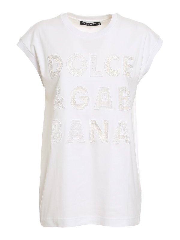 DOLCE & GABBANA: Tops & Débardeurs - Top - Blanc