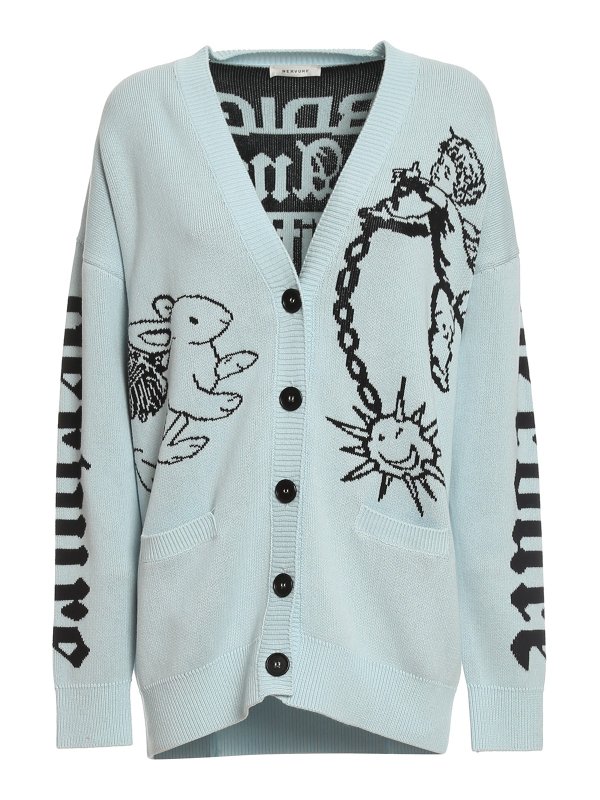 NERVURE: Cardigans - Cardigan - Hellblau