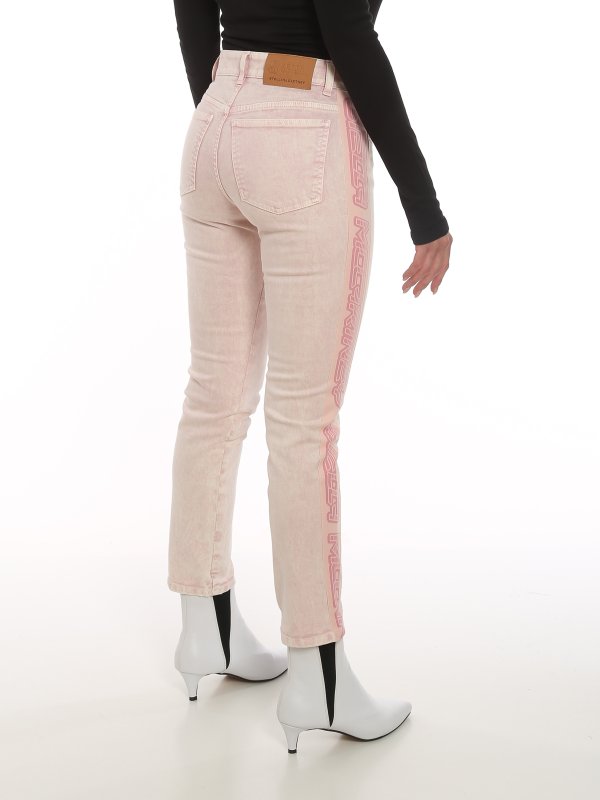Jeans con banda logata shop online: STELLA McCARTNEY