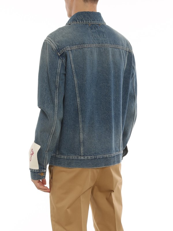 Agenore denim jacket shop online: GOLDEN GOOSE