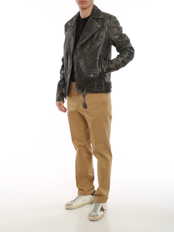 GOLDEN GOOSE: leather jacket online - Golden leather jacket