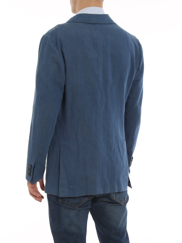 Blazer effetto denim shop online: KITON