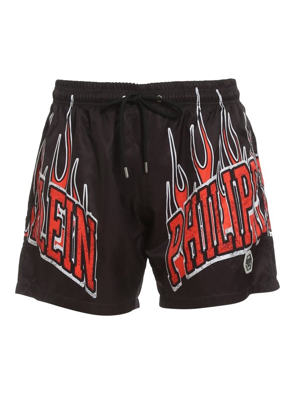 PHILIPP PLEIN: Swim shorts & swimming trunks - Flame swim shorts