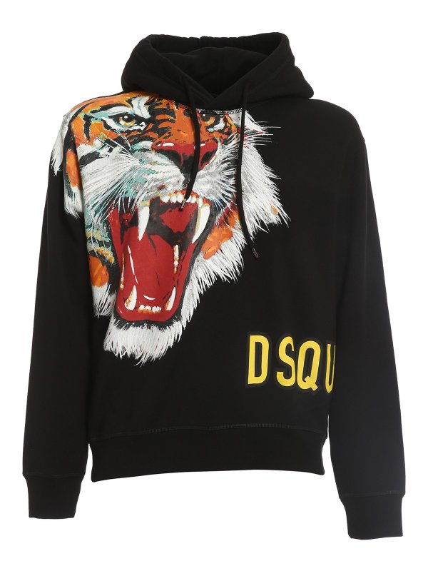 DSQUARED2: Sweatshirts & Sweaters - D2 Tiger hoodie