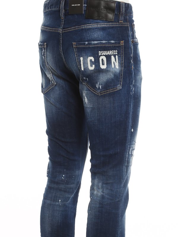 iKRIX DSQUARED2: Straight Leg Jeans - Icon Spray Cool Guy
