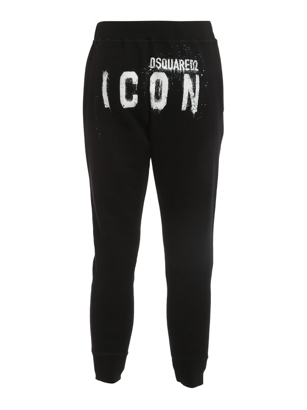DSQUARED2: Pantalones deportivos online - Icon Spray Ski - Negro