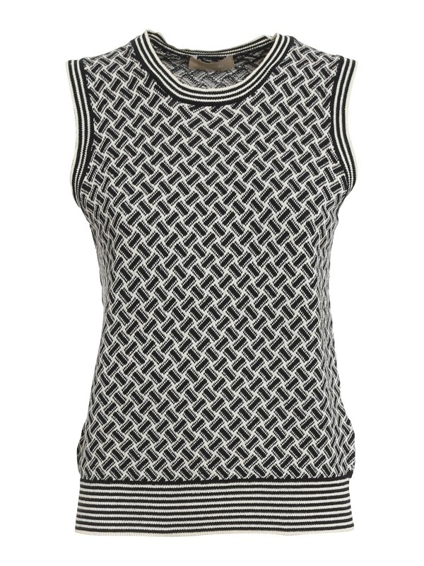 DRUMOHR: vests - Biscuit patterned vest