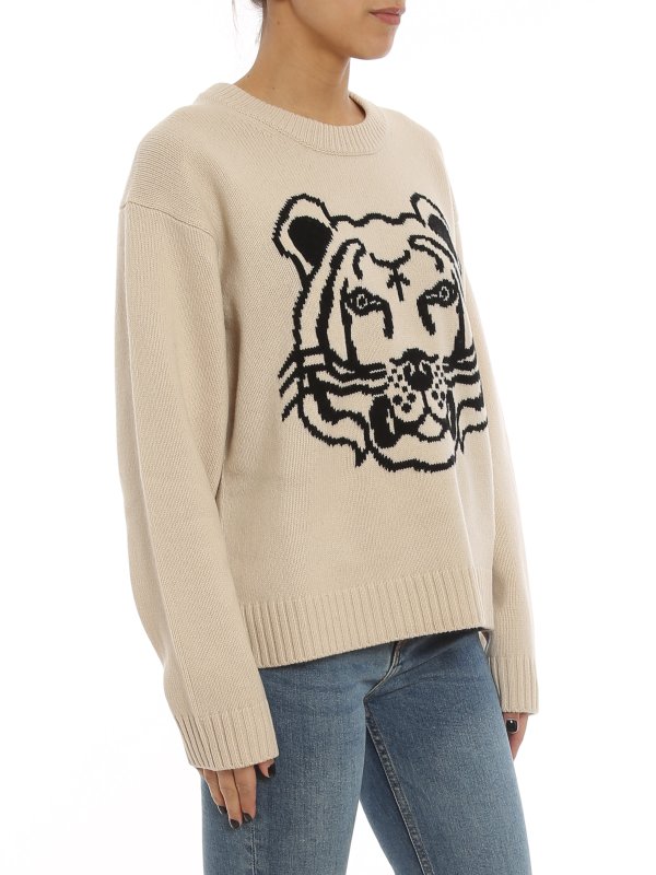 KENZO buy online Rundhalspullover - Beige