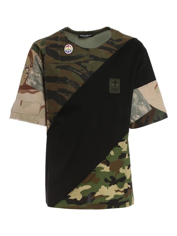 DOLCE & GABBANA: t-shirts - Patchwork T-shirt