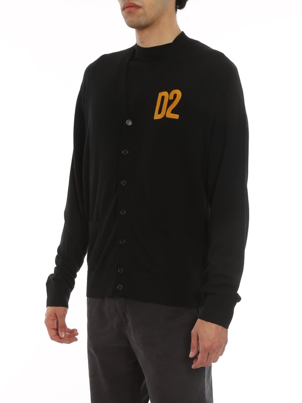 DSQUARED2 buy online D2 logo cardigan
