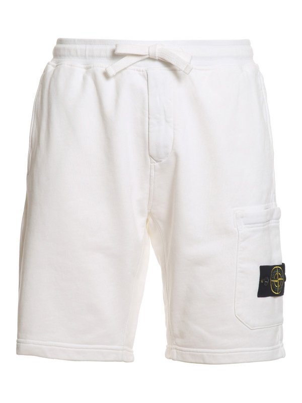 STONE ISLAND: Shorts - Short - Blanc