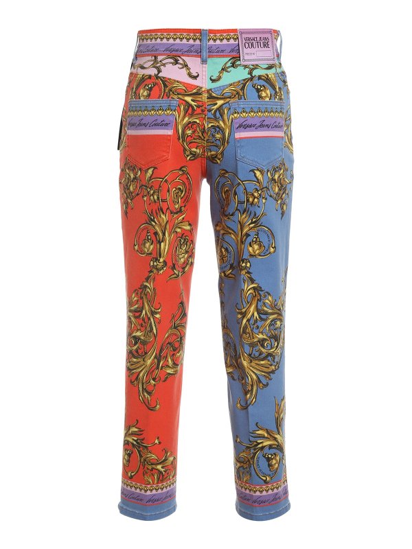 Versace Jeans Couture: ストレートジーンズ online - ストレートジーンズ - マルチカラー