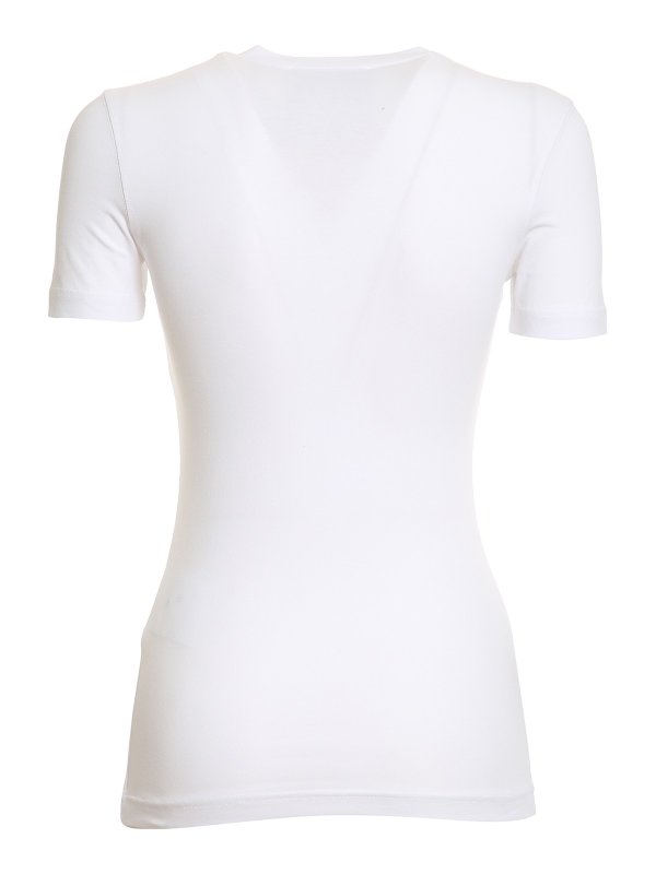 Versace Jeans Couture: t-shirts online - Laminated logo T-shirt