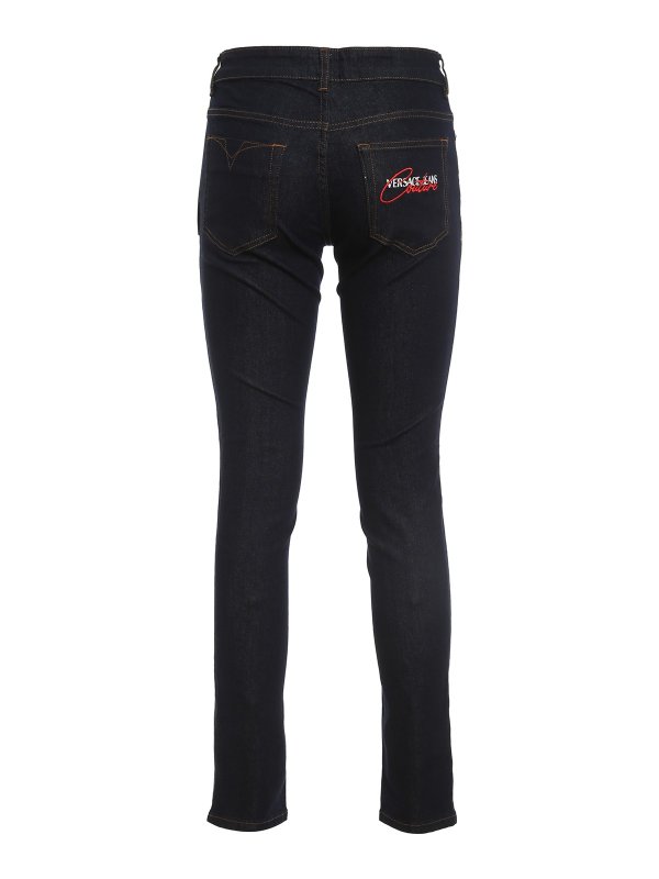 Versace Jeans Couture: ストレートジーンズ online - ストレートジーンズ - ダークウォッシュ