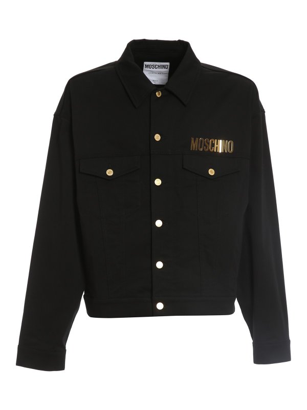 MOSCHINO: デニムジャケット - デニムジャケット - 黒