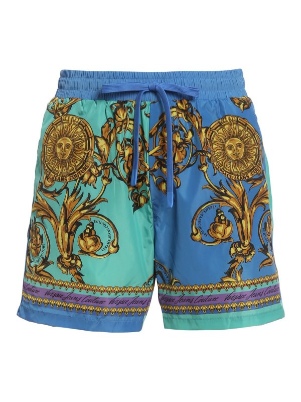 Versace Jeans Couture: トラウザーショーツ - ショートパンツ - マルチカラー