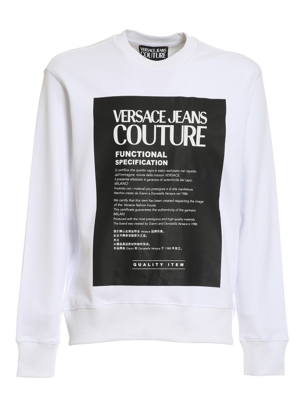 Versace Jeans Couture: Sweatshirts und Pullover - Sweatshirt - Weiß