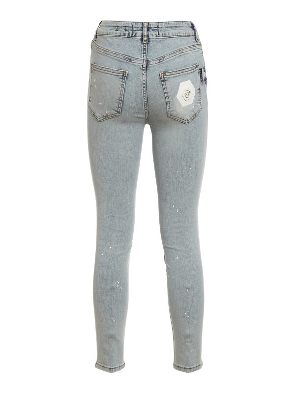 PHILIPP PLEIN: jeans skinny online - Jeans con macchie di pittura