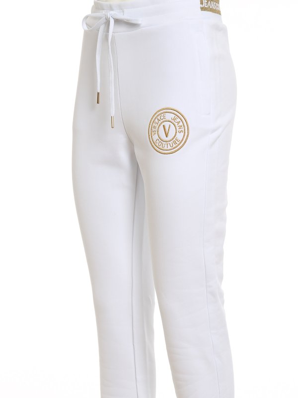 iKRIX Versace Jeans Couture: tracksuit bottoms - Lurex logo track pants