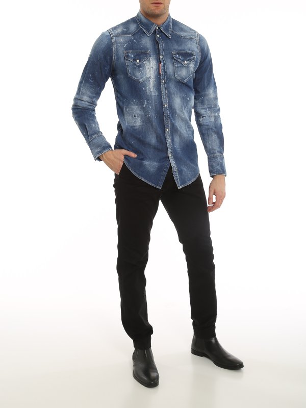 DSQUARED2: shirts online - Destroyed shirt