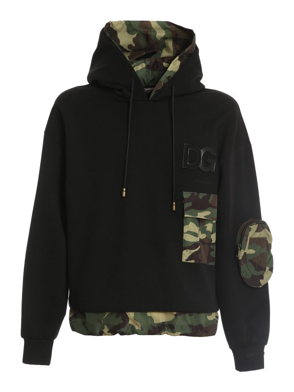 DOLCE & GABBANA: Sweatshirts & Sweaters - Printed inserts hoodie