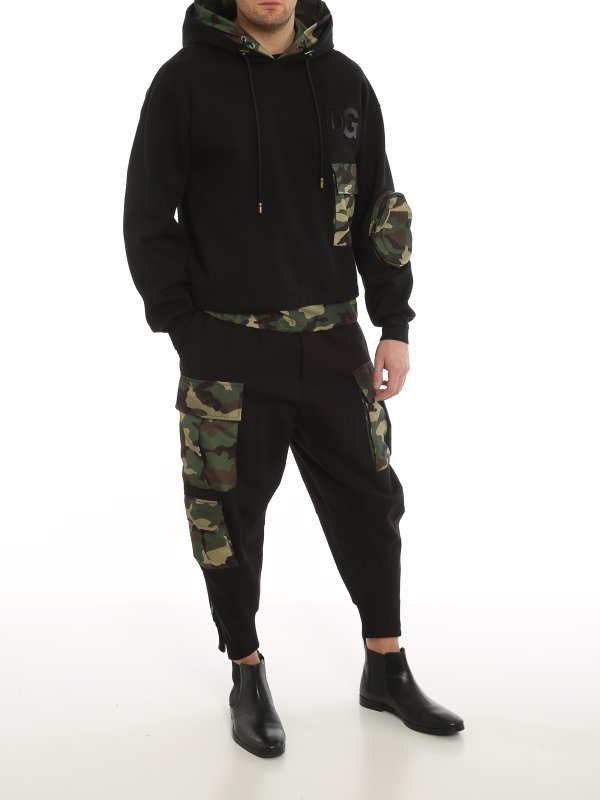 DOLCE & GABBANA: Sweatshirts & Sweaters online - Printed inserts hoodie