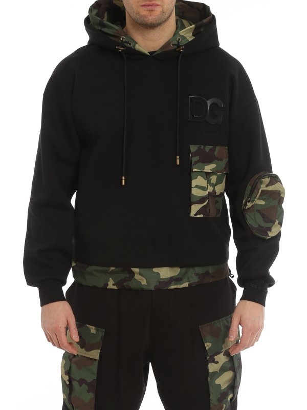 The Best Shops DOLCE & GABBANA: Sweatshirts & Sweaters - Printed inserts hoodie