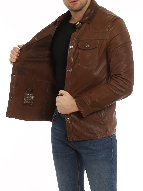 MOORER buy online Bazille leather jacket