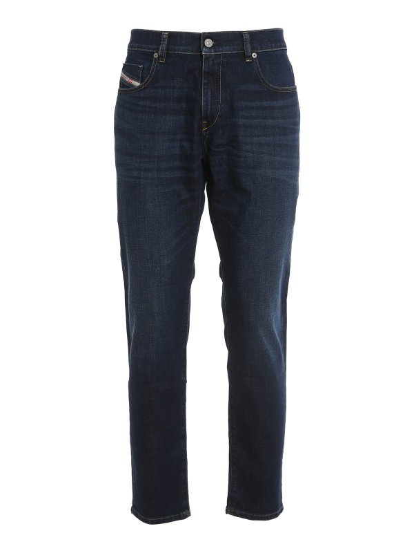 DIESEL: ストレートジーンズ - ストレートジーンズ - ダークウォッシュ