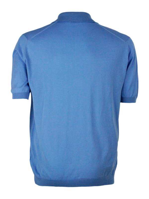 JOHN SMEDLEY: Polos online - Suéter Con Cuello Alto - Azul Claro