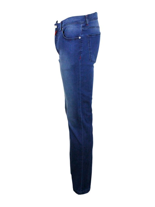 iKRIX KITON: straight leg jeans - Faded denim jeans