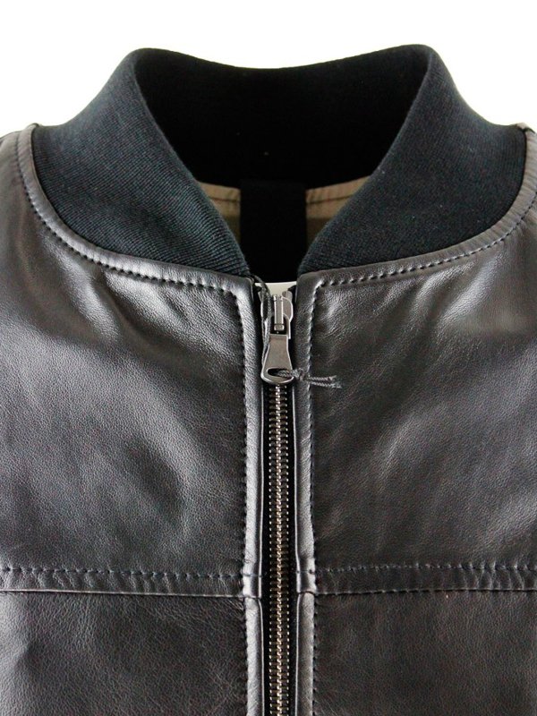 Leather bomber jacket shop online: ORCIANI
