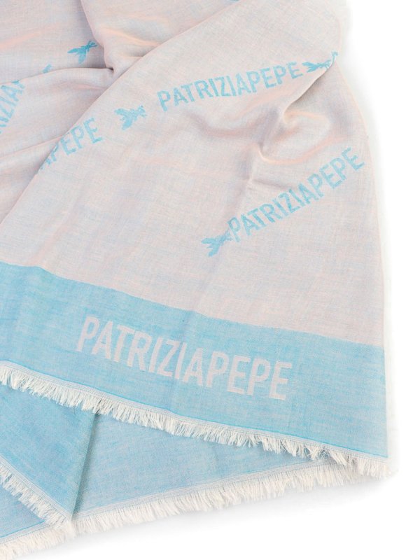 PATRIZIA PEPE: Écharpes online - Écharpe - Bleu Clair