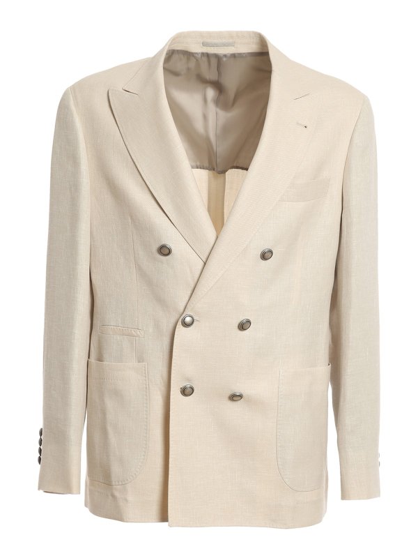 BRUNELLO CUCINELLI: Blazer - Blazer - Beige