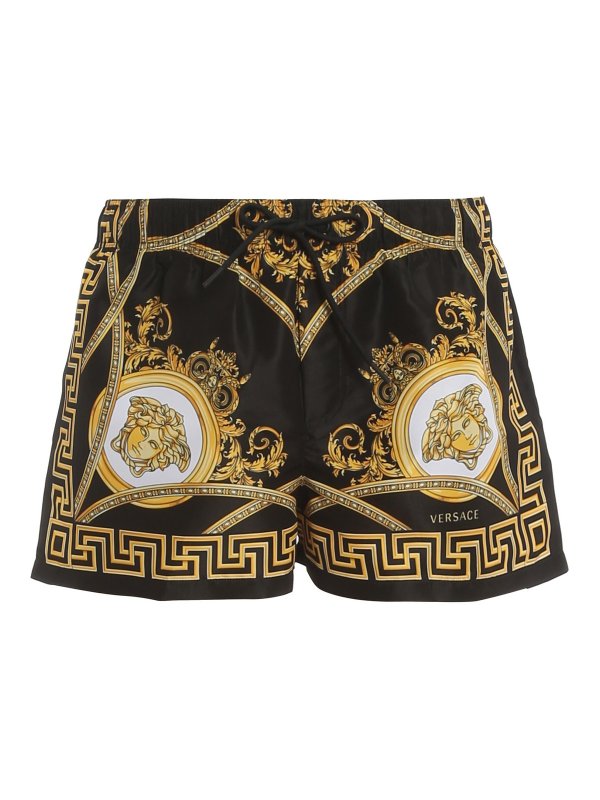 VERSACE: Shorts de bain - Short De Bain - Noir