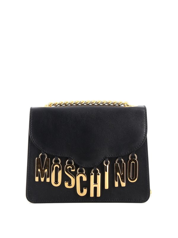 MOSCHINO: クロスボディバッグ - クロスボディバッグ - 黒