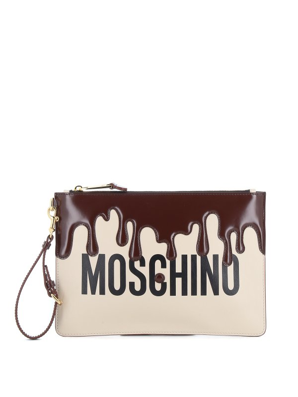 MOSCHINO: clutches - Chocolate Glazed clutch