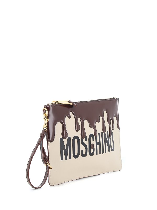 MOSCHINO: clutches online - Chocolate Glazed clutch