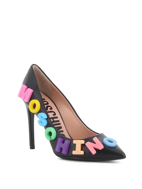 MOSCHINO: court shoes online - Multicolour logo pumps