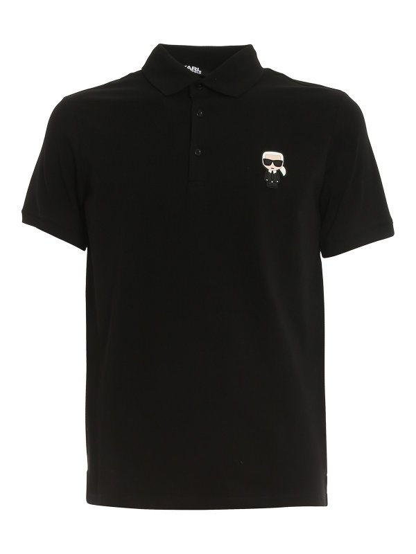 KARL LAGERFELD: polo shirts - Rubber Karl patch polo