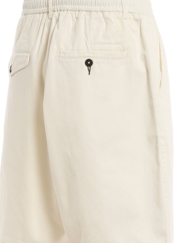 iKRIX Universal Works: Trousers Shorts - Twill Bermuda pants with darts