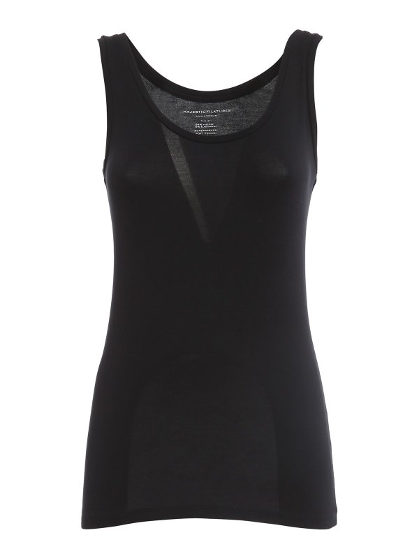 Majestic Filatures: Tops und Tank Tops - Top - Blau